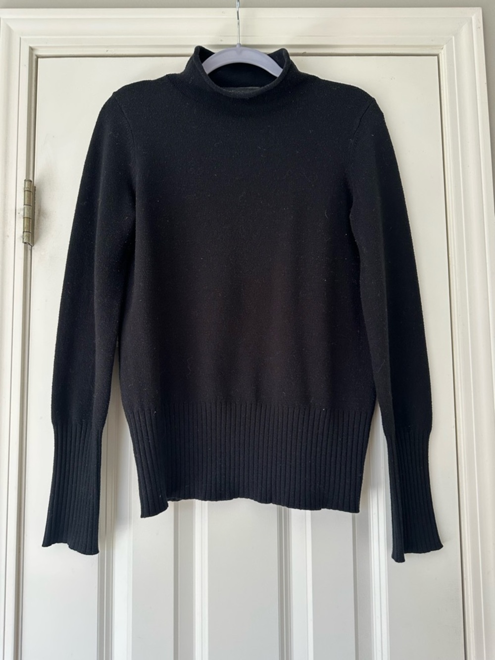 French Connection Black Mock Neck Top - Size Small - Picture 3 of 6